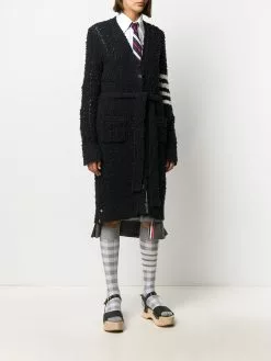Thom Browne 4-Bar boucle cable cardigan