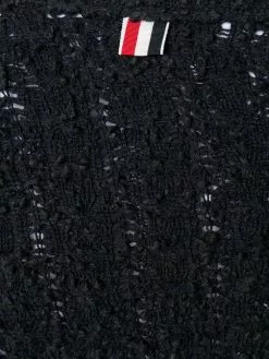 Thom Browne 4-Bar boucle cable cardigan