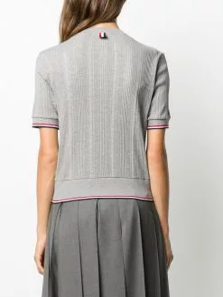 Thom Browne Square neck ribbed knit top knitted tops of women 8 Thom Browne square neck ribbed-knit top