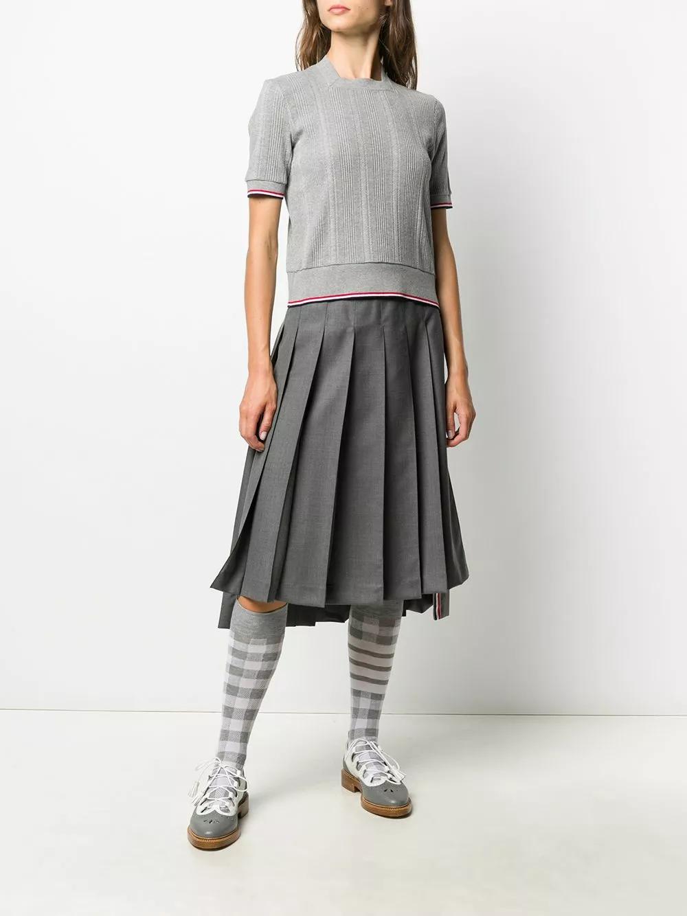 Thom Browne Square neck ribbed knit top knitted tops of women 2 Thom Browne square neck ribbed-knit top