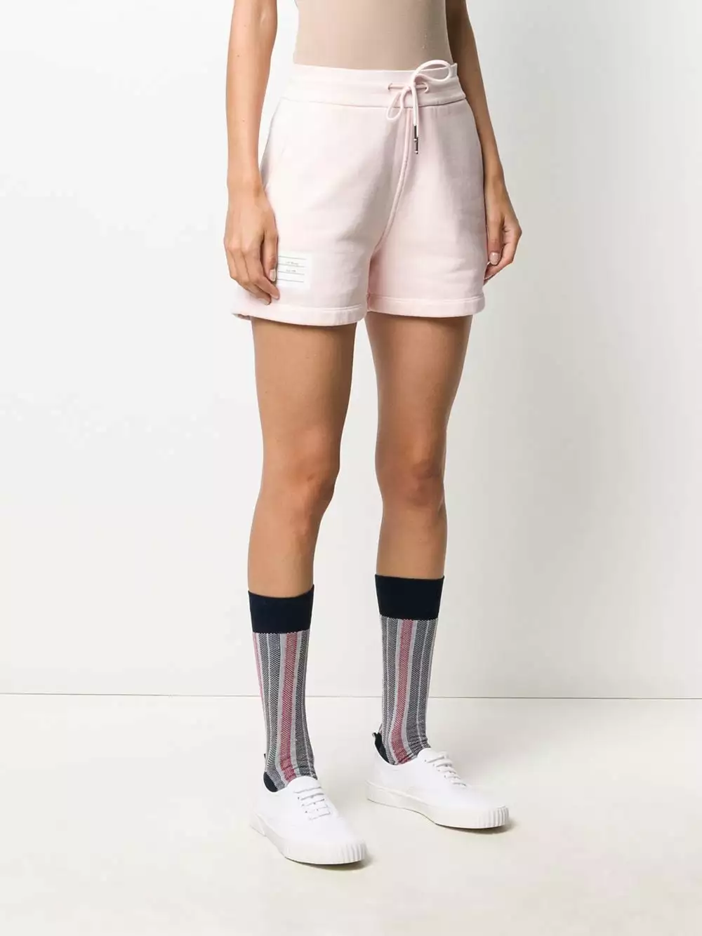 Thom Browne Tricolour stripe cotton shorts of women 3 Thom Browne tricolour stripe cotton shorts
