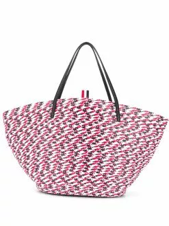 Thom Browne braided raffia basket bag