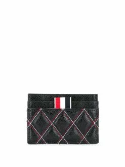 Thom Browne quilted-effect cardholder