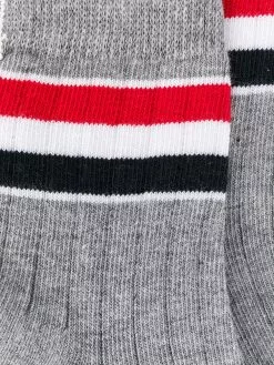 Thom Browne stripe-print athletic ankle socks