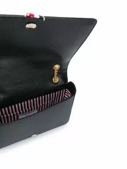 Thom Browne woven logo fold-over shoulder bag