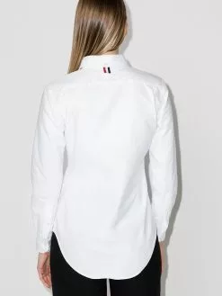 Thom Browne grosgrain-loop long-sleeve shirt