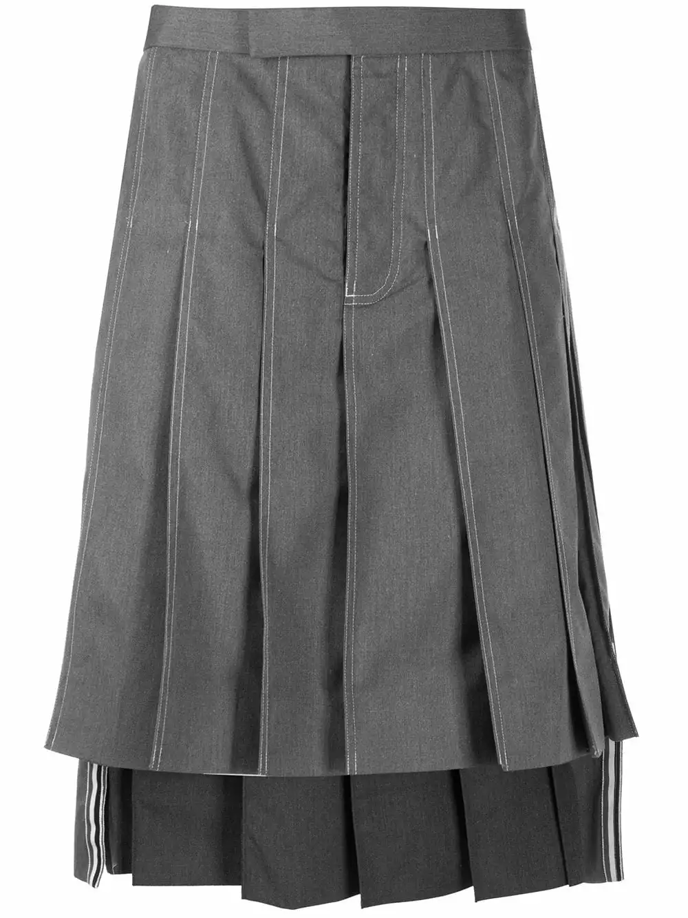 Thom Browne Knee length pleated skirt bermuda shorts of men 1 Thom Browne knee-length pleated skirt