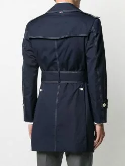 Thom Browne double-breasted belted trench coat