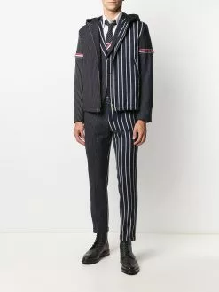 Thom Browne striped asymmetric jacket