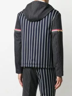 Thom Browne Striped asymmetric jacket hooded jackets of men 8 Thom Browne striped asymmetric jacket