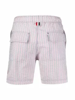 Thom Browne RWB seersucker swim shorts