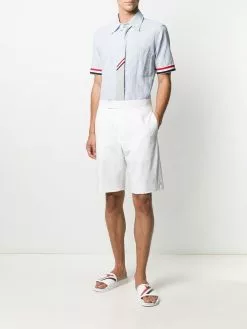 Thom Browne striped short sleeve shirt