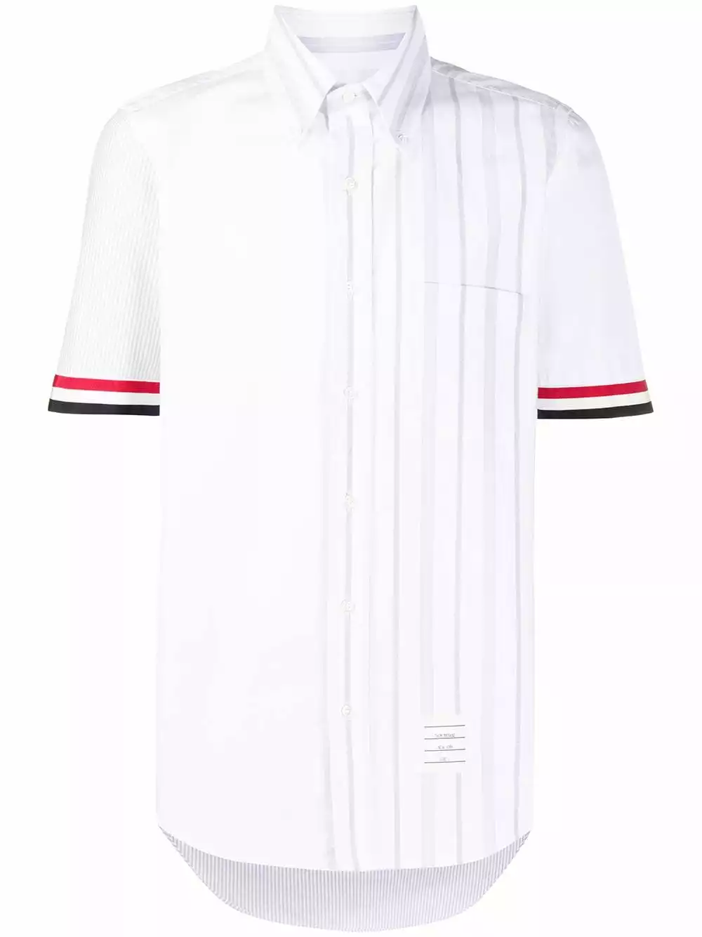 Thom Browne Fun mix striped shot sleeve shirt shirts of men 1 Thom Browne Fun-mix striped shot-sleeve shirt