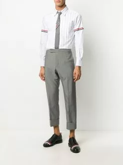 Thom Browne RWB armband-detail stripe shirt