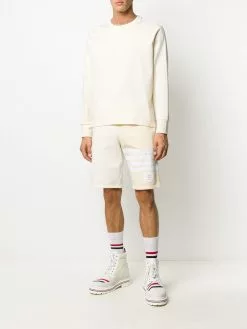 Thom Browne logo-patch long-sleeve T-shirt
