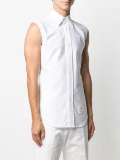 Thom Browne sleeveless button-down shirt