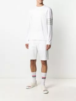 Thom Browne 4-Bar stripe long-sleeve T-shirt