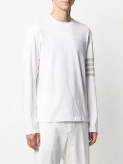 Thom Browne 4-Bar stripe long-sleeve T-shirt