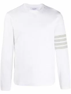 Thom Browne 4-Bar stripe long-sleeve T-shirt