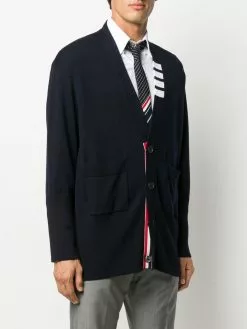 Thom Browne 4-Bar stripe oversize cardigan