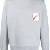 Thom Browne crest-patch boat-neck sweatshirt