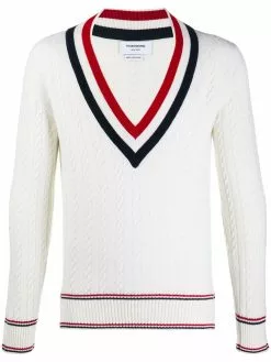 Thom Browne V-neck knit jumper