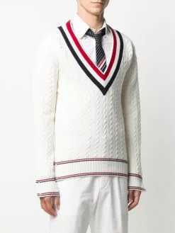 Thom Browne V-neck knit jumper