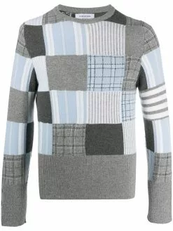 Thom Browne patchwork knit jumper