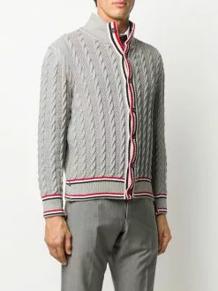 Thom Browne heritage cable knit cardigan