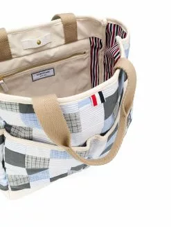 Thom Browne patchwork garden tote bag