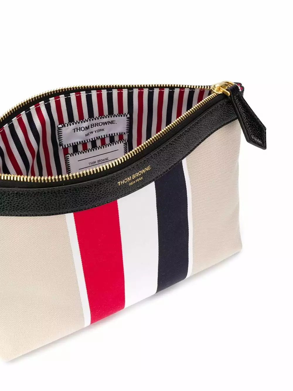 Thom Browne RWB stripe toiletry case travel accessories of men 4 Thom Browne RWB stripe toiletry case
