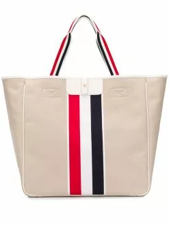 Thom Browne RWB-stripe tote bag