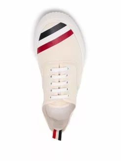 Thom Browne heritage RWB-stripe canvas sneakers