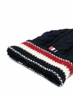 Thom Browne cable-knit beanie hat