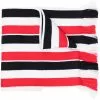 Thom Browne wool jacquard stripe fringe scarf