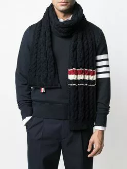 Thom Browne cable-knit scarf