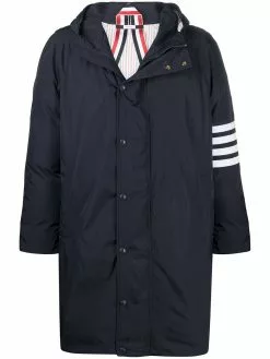 Thom Browne downfill hooded football 4-Bar parka