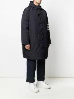Thom Browne downfill hooded football 4-Bar parka