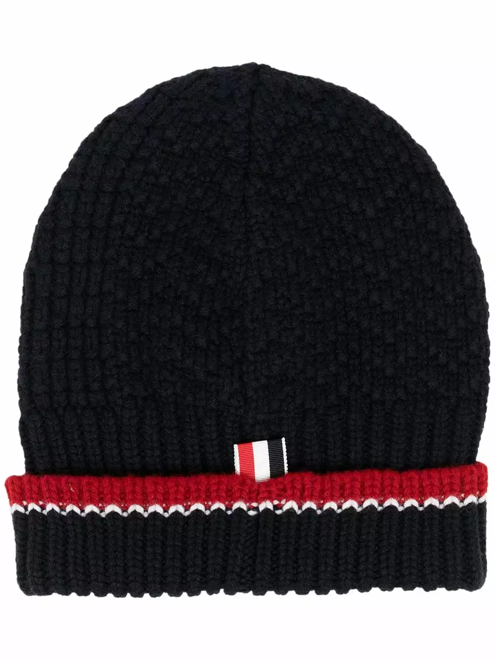 Thom Browne Knitted merino beanie hat hats of men 1 Thom Browne knitted merino beanie hat