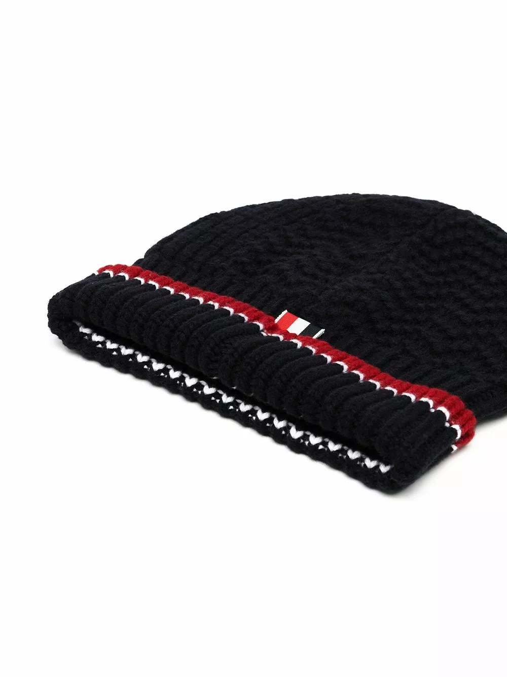 Thom Browne Knitted merino beanie hat hats of men 2 Thom Browne knitted merino beanie hat