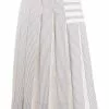 Thom Browne pleat-detail seersucker skirt