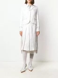Thom Browne ribbons print pleated skirt