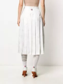 Thom Browne ribbons print pleated skirt
