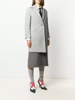 Thom Browne Mid length sack overcoat single breasted coats of women 7 Thom Browne mid-length sack overcoat