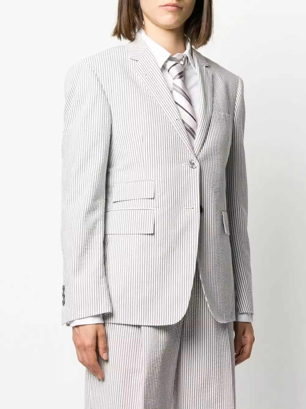 Thom Browne Stripe single breasted blazer blazers of women 3 Thom Browne stripe single-breasted blazer