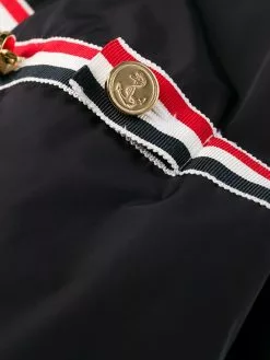 Thom Browne contrast-trim trench coat