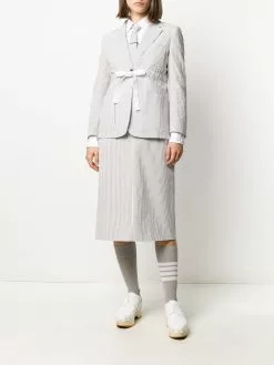 Thom Browne seersucker belted sack jacket