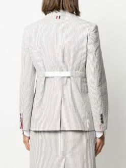 Thom Browne seersucker belted sack jacket