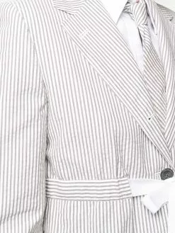Thom Browne seersucker belted sack jacket