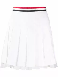Thom Browne RWB-stripe pleated skirt